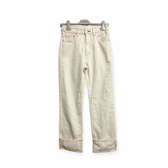 New With Tag TU ES MON TRESOR high-rise turn-up jeans, Size 26 - Picture 2 of 16